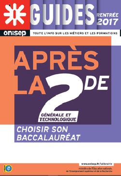 onisep apres la seconde